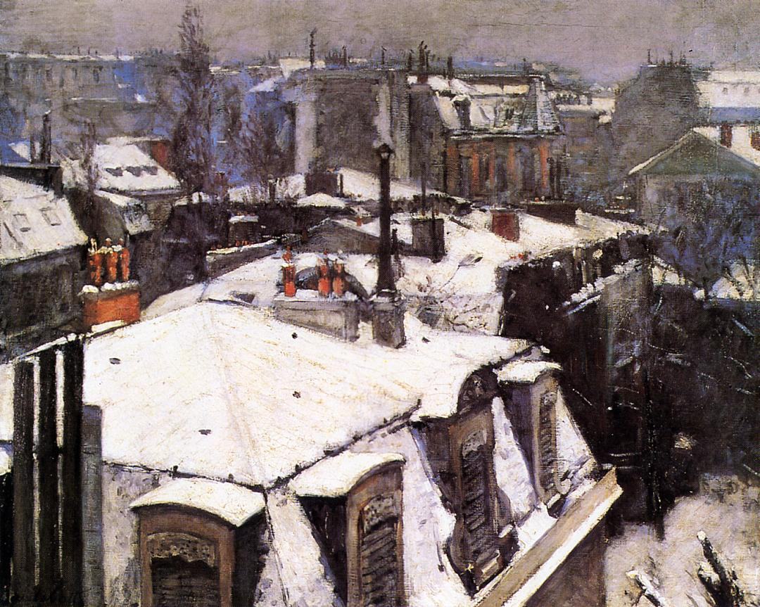 Gustave Caillebotte Rooftops Under Snow